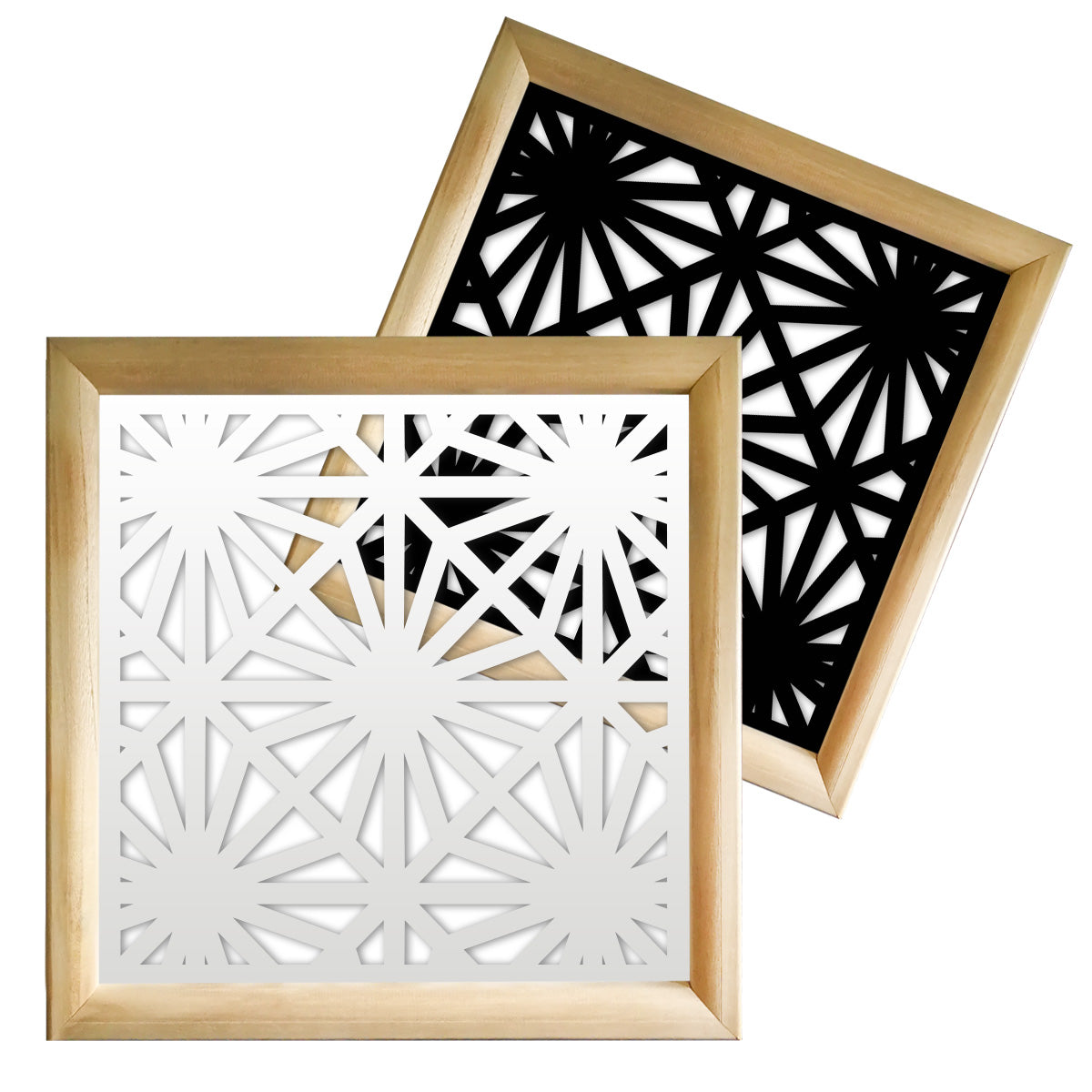 POLESTAR - Moduli Decorativi in Legno e PVC Colore: nero, Misura: 98x98 cm