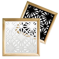 POLESTAR - Moduli Decorativi in Legno e PVC Colore: nero, Misura: 98x98 cm