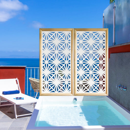 POLESTAR - Moduli Decorativi in Legno e PVC Colore: bianco, Misura: 73x148 cm