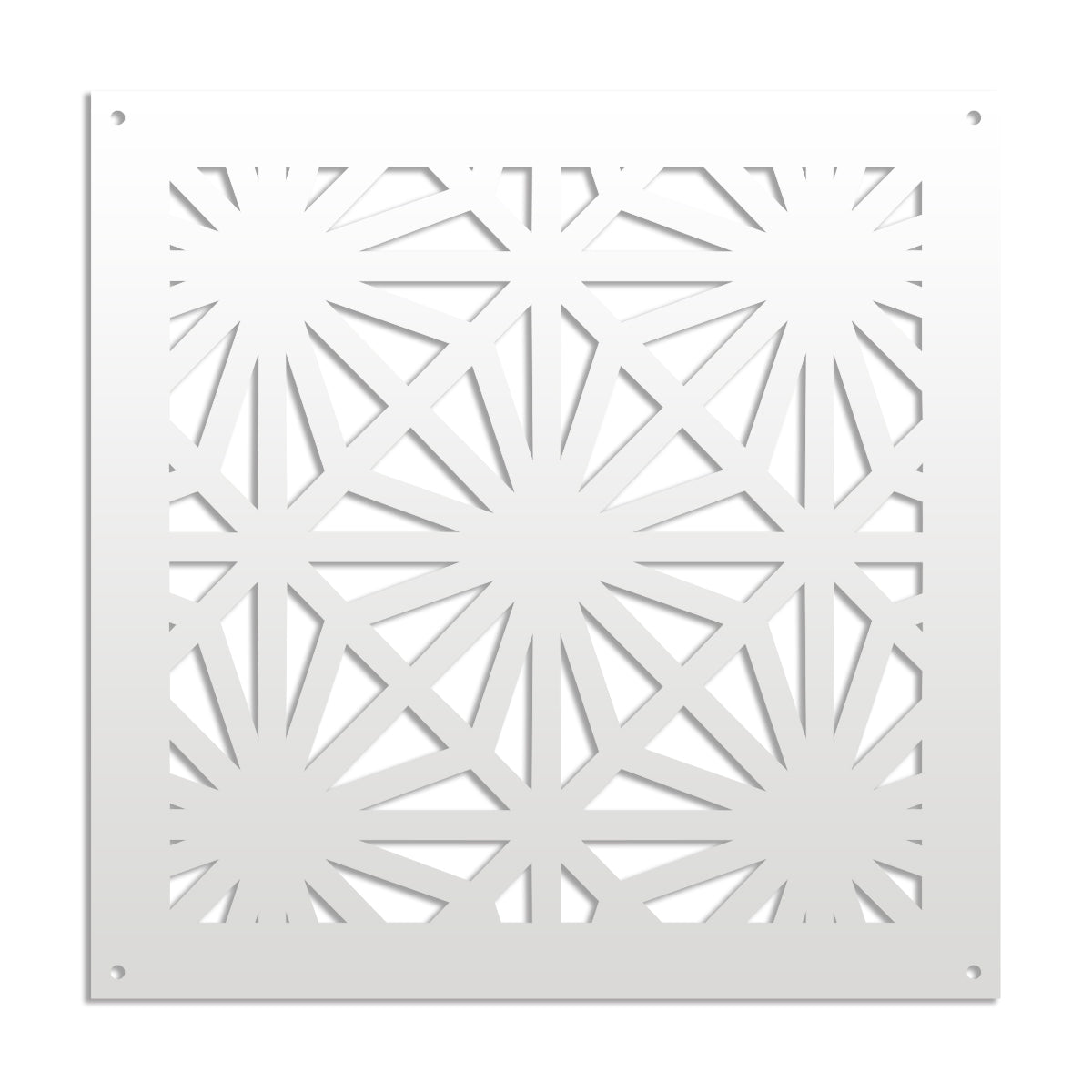POLESTAR - Pannello in PVC traforato - Parasole Misura: 48x48 cm, Colore: bianco