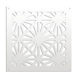 POLESTAR - Pannello in PVC traforato - Parasole Misura: 98x98 cm, Colore: bianco