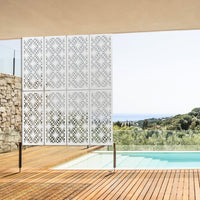 POLESTAR - Pannello in PVC traforato - Parasole Colore: bianco, Misura: 98x198 cm