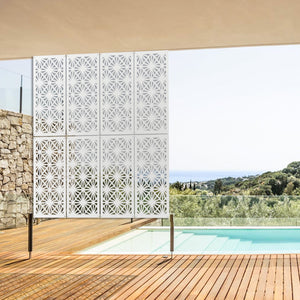 POLESTAR - Pannello in PVC traforato - Parasole Colore: bianco, Misura: 98x198 cm