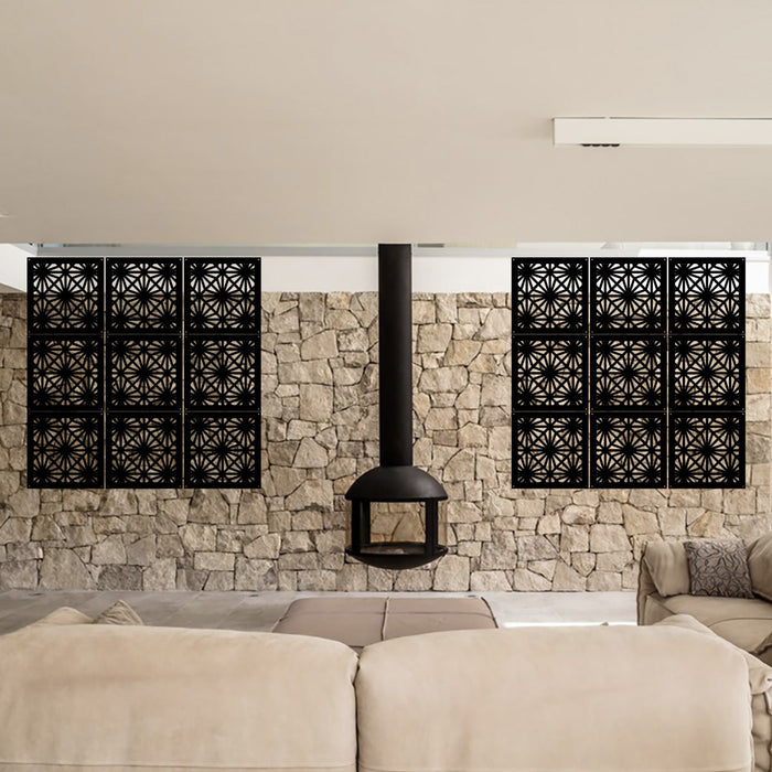 POLESTAR - Pannello in PVC traforato - Parasole Misura: 98x98 cm, Colore: nero