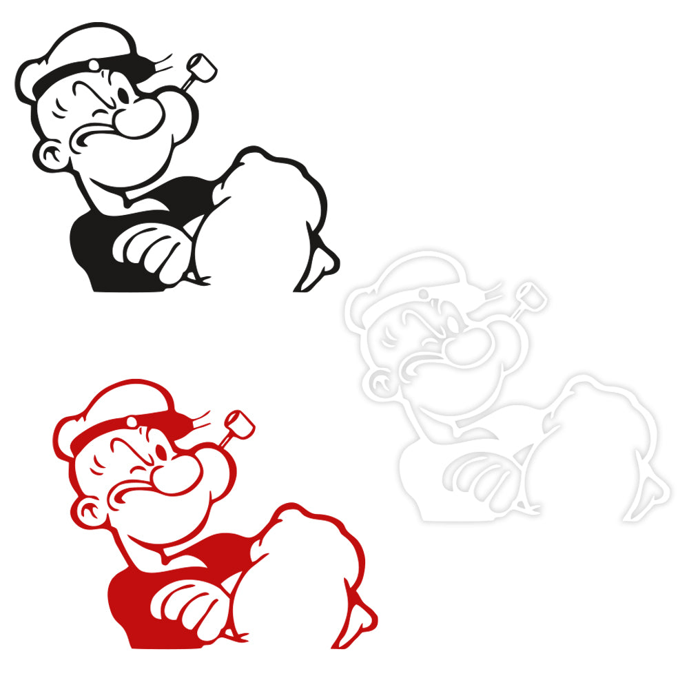 POPEYE - Adesivo murale wall sticker in vinile 55x65 cm Colore: Rosso