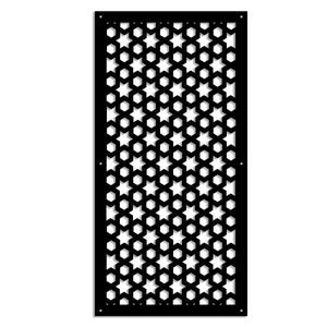 POPSTAR - Pannello in PVC traforato - Parasole Colore: nero, Misura: 47x94 cm