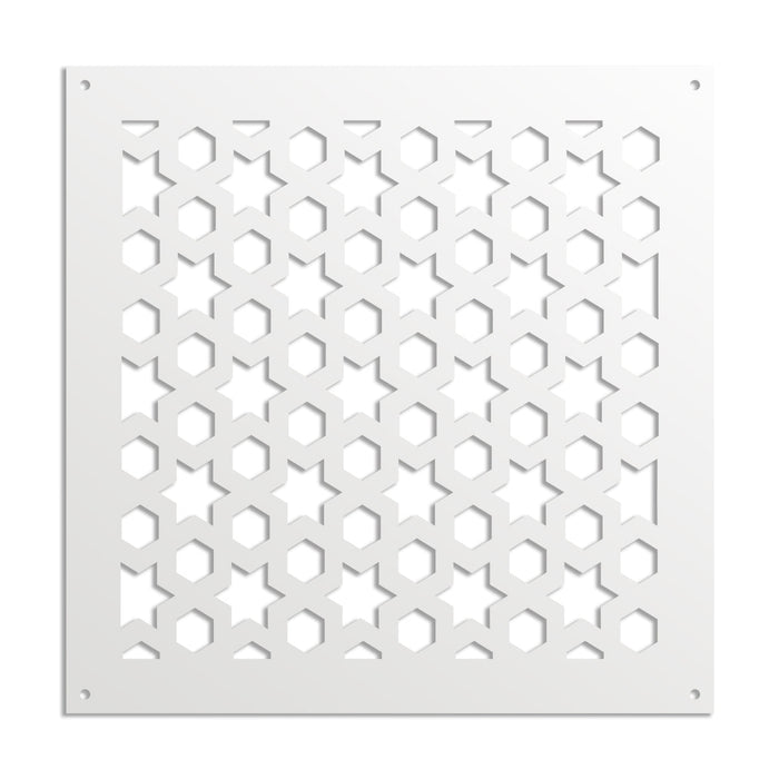 POPSTAR - Pannello in PVC traforato - Parasole Colore: bianco, Misura: 98x98 cm