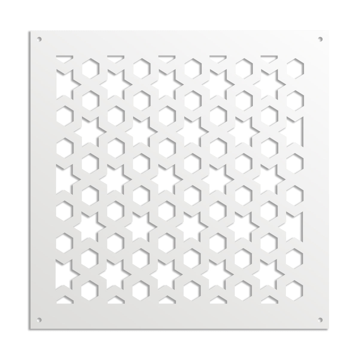 POPSTAR - Pannello in PVC traforato - Parasole Colore: bianco, Misura: 48x48 cm