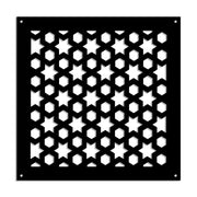 POPSTAR - Pannello in PVC traforato - Parasole Misura: 48x48 cm, Colore: nero