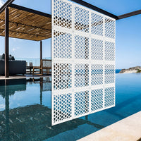 POPSTAR - Pannello in PVC traforato - Parasole Colore: bianco, Misura: 48x48 cm