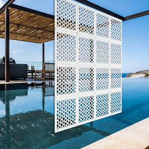 POPSTAR - Pannello in PVC traforato - Parasole Colore: bianco, Misura: 98x98 cm