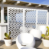 POPSTAR - Pannello in PVC traforato - Parasole Colore: bianco, Misura: 47x94 cm