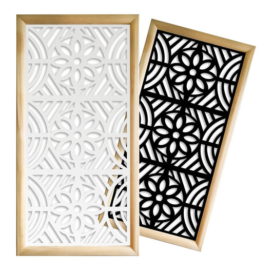 PROVENZA - Moduli Decorativi in Legno e PVC Misura: 47x94 cm, Colore: bianco