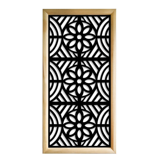 PROVENZA - Moduli Decorativi in Legno e PVC Misura: 47x94 cm, Colore: nero
