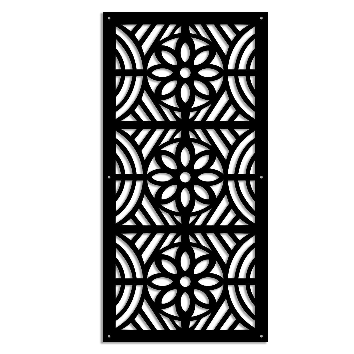 PROVENZA - Pannello in PVC traforato - Parasole Misura: 50x150 cm, Colore: nero