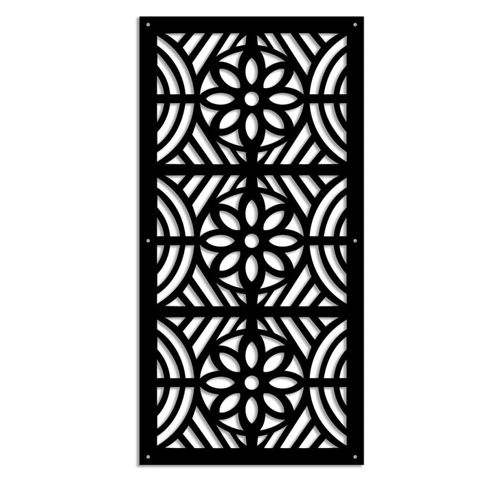 PROVENZA - Pannello in PVC traforato - Parasole Misura: 73x148 cm, Colore: nero