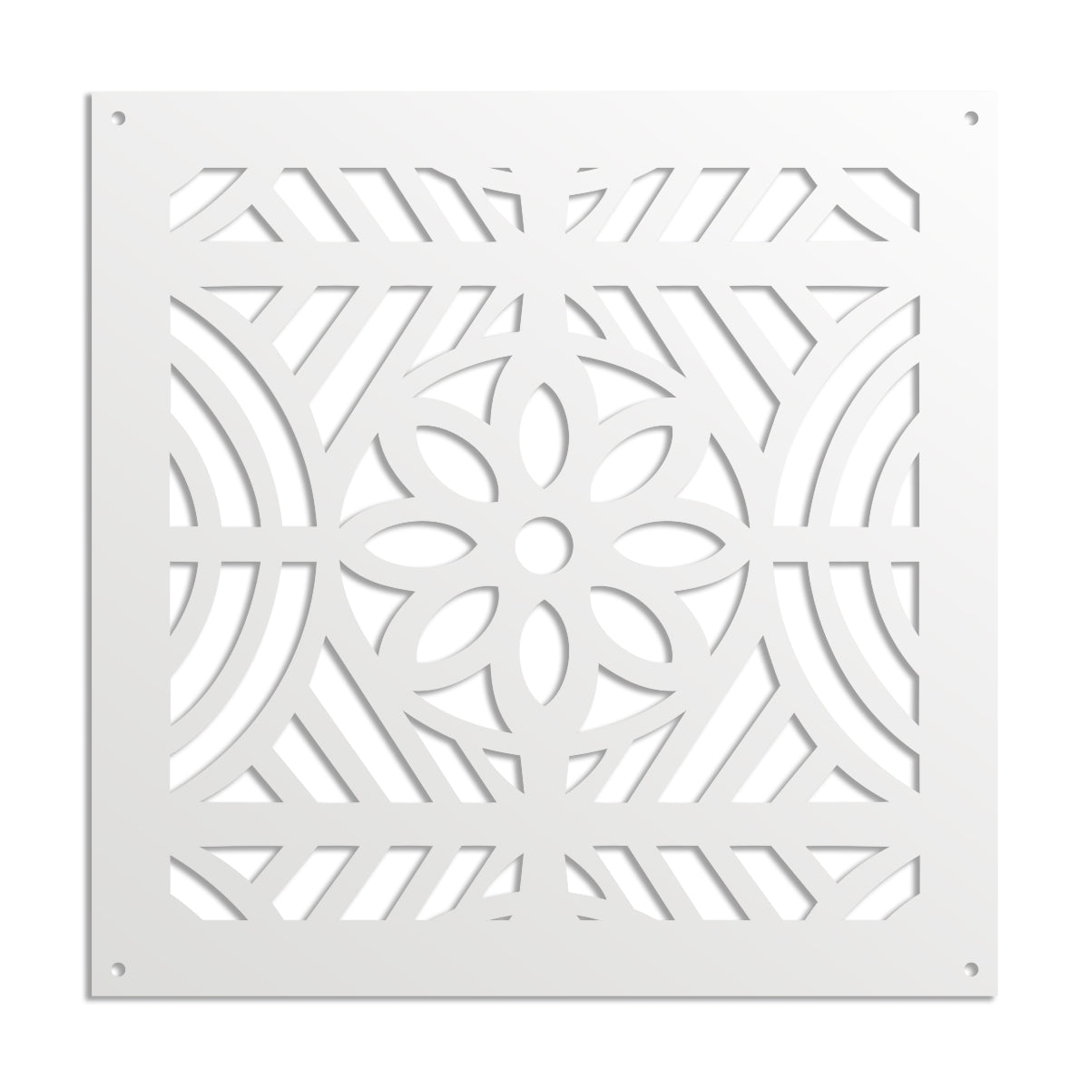 PROVENZA - Pannello in PVC traforato - Parasole Misura: 73x73 cm, Colore: bianco