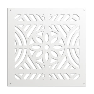 PROVENZA - Pannello in PVC traforato - Parasole Misura: 73x73 cm, Colore: bianco