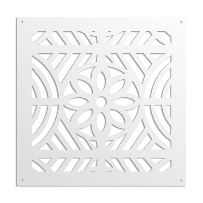 PROVENZA - Pannello in PVC traforato - Parasole Misura: 73x73 cm, Colore: bianco