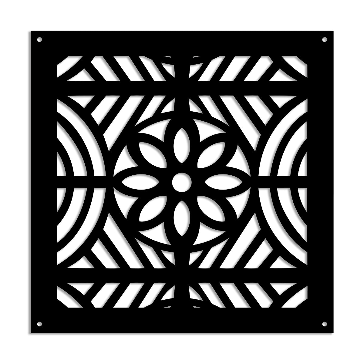 PROVENZA - Pannello in PVC traforato - Parasole Colore: nero, Misura: 48x48 cm