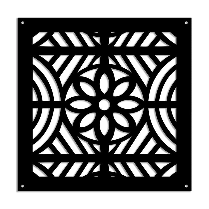 PROVENZA - Pannello in PVC traforato - Parasole Colore: nero, Misura: 48x48 cm