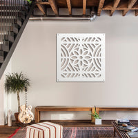 PROVENZA - Pannello in PVC traforato - Parasole Misura: 73x73 cm, Colore: bianco