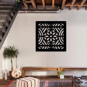 PROVENZA - Pannello in PVC traforato - Parasole Colore: nero, Misura: 48x48 cm