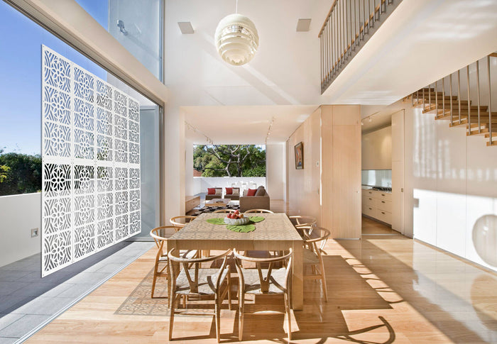 PROVENZA - Pannello in PVC traforato - Parasole Colore: bianco, Misura: 98x198 cm