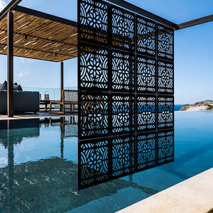 PROVENZA - Pannello in PVC traforato - Parasole Colore: nero, Misura: 48x48 cm