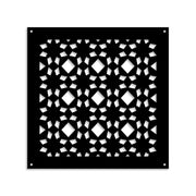 PSYCHEDELIC- Pannello in PVC traforato - Parasole Misura: 98x98 cm, Colore: nero