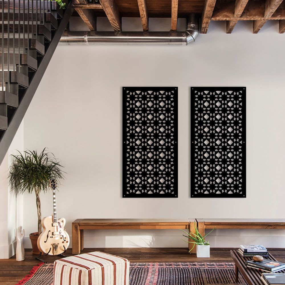 PSYCHEDELIC- Pannello in PVC traforato - Parasole Colore: nero, Misura: 73x148 cm