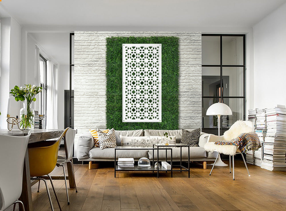 PSYCHEDELIC- Pannello in PVC traforato - Parasole Colore: bianco, Misura: 98x198 cm