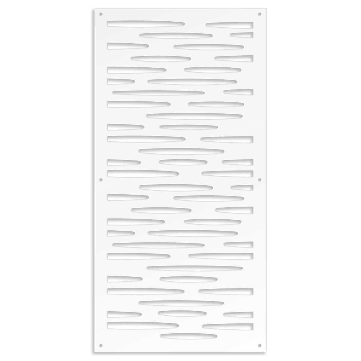 PUDDLE - Pannello in PVC traforato - Parasole Misura: 98x198 cm, Colore: bianco