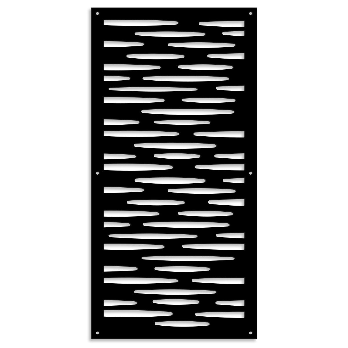 PUDDLE - Pannello in PVC traforato - Parasole Colore: nero, Misura: 50x150 cm