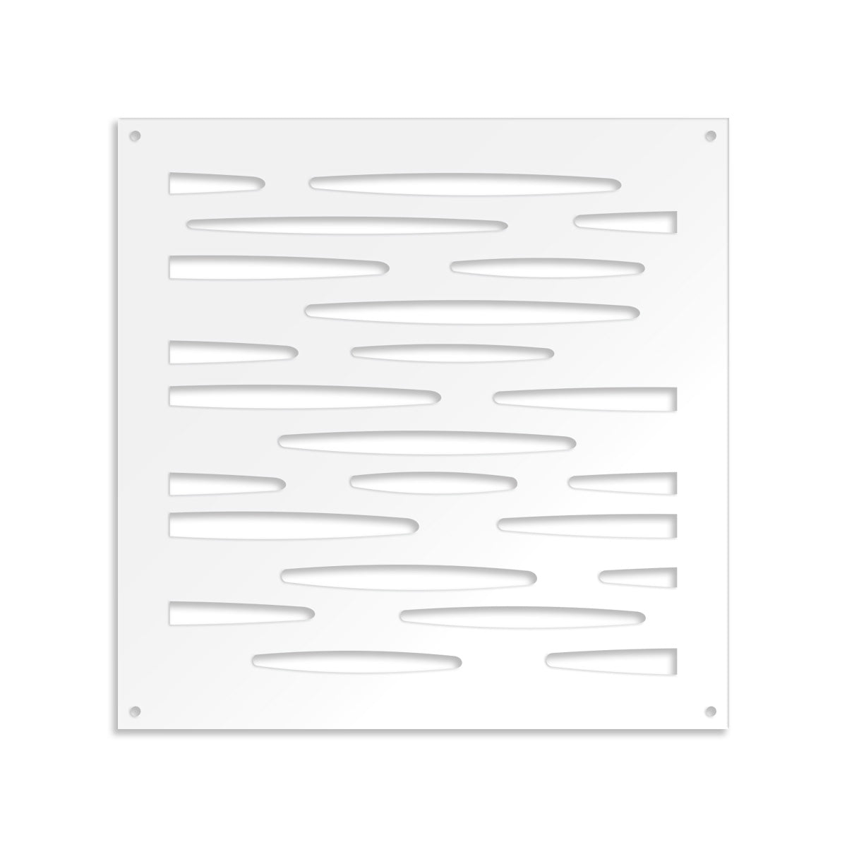 PUDDLE - Pannello in PVC traforato - Parasole Colore: bianco, Misura: 98x98 cm