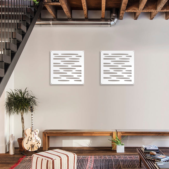 PUDDLE - Pannello in PVC traforato - Parasole Colore: bianco, Misura: 48x48 cm