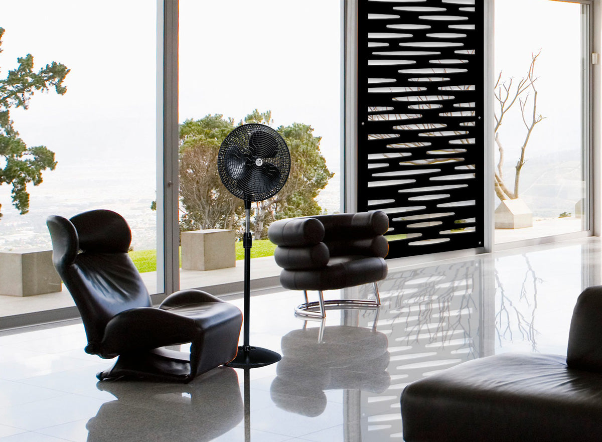 PUDDLE - Pannello in PVC traforato - Parasole Misura: 98x198 cm, Colore: nero