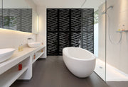 PUDDLE - Pannello in PVC traforato - Parasole Misura: 73x148 cm, Colore: nero