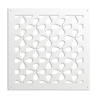 QUADRIFOGLIO - Pannello in PVC traforato - Parasole Misura: 48x48 cm, Colore: bianco
