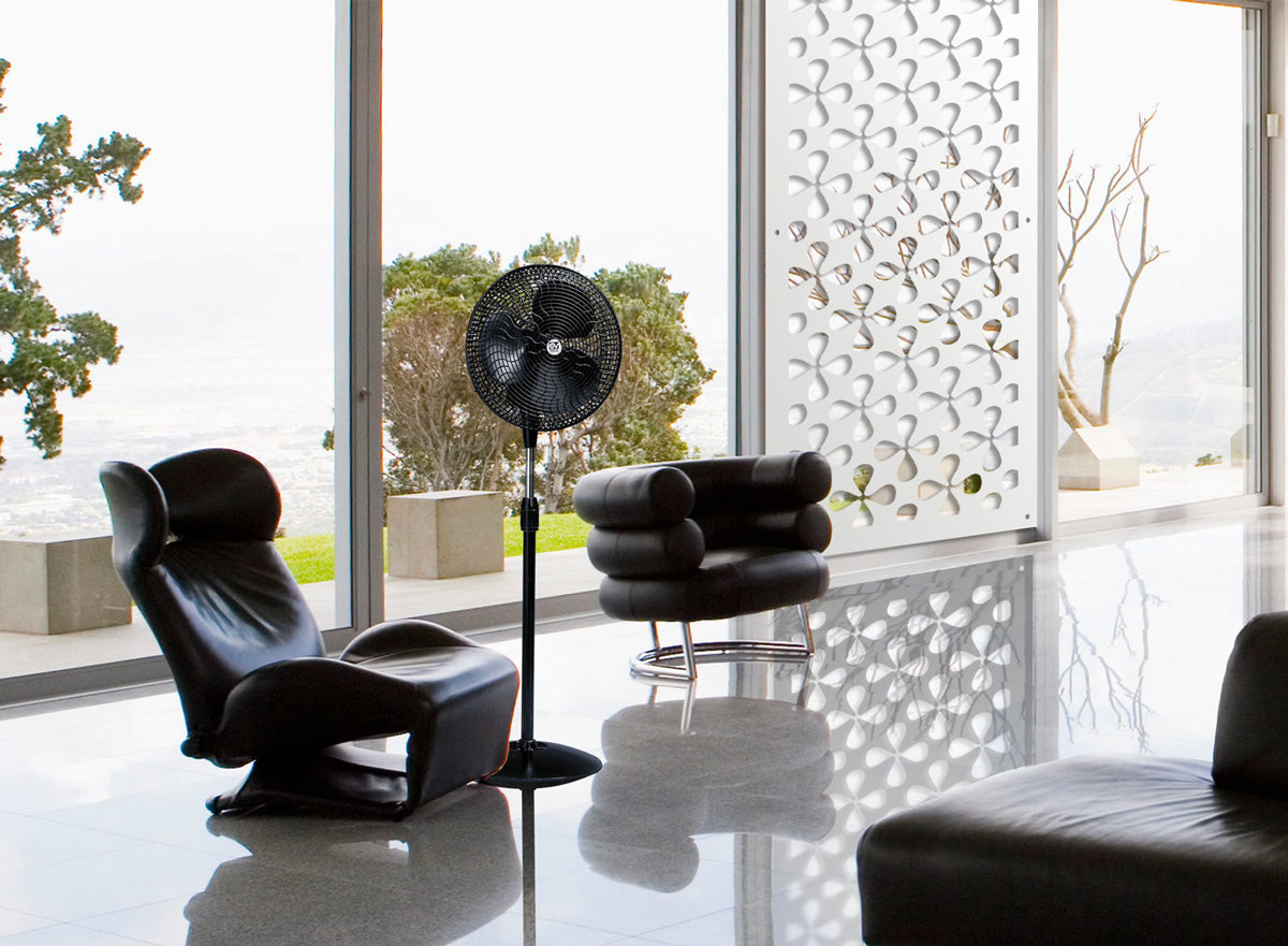 QUADRIFOGLIO - Pannello in PVC traforato - Parasole Misura: 47x94 cm, Colore: bianco