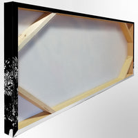 Quadro Canvas su telaio in legno BEATLES BLACK-GREEN Misura: 100x50 cm