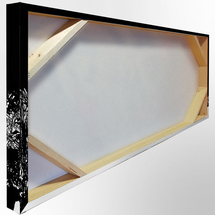 Quadro Canvas su telaio in legno BEATLES BLACK-GREEN Misura: 100x50 cm