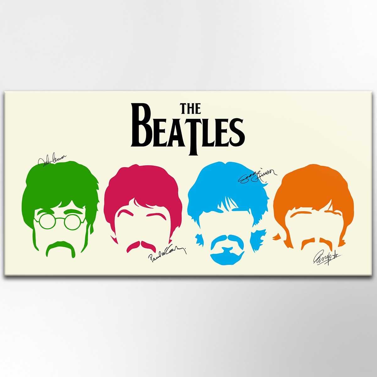 Quadro Canvas su telaio in legno BEATLES SIGN Misura: 100x50 cm