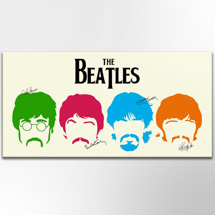 Quadro Canvas su telaio in legno BEATLES SIGN Misura: 100x50 cm