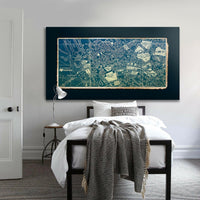 Quadro Canvas su telaio in legno BEATLES SONGS Misura: 140x70 cm