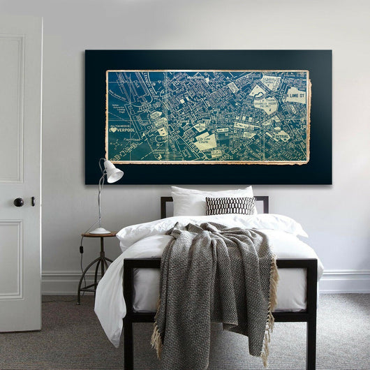 Quadro Canvas su telaio in legno BEATLES SONGS Misura: 140x70 cm