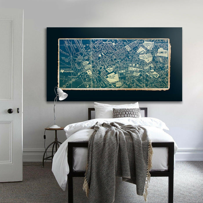 Quadro Canvas su telaio in legno BEATLES SONGS Misura: 140x70 cm