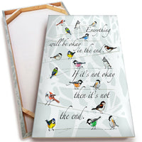 Quadro Canvas su telaio in legno Birds - It's not the end Misura: 70x100 cm