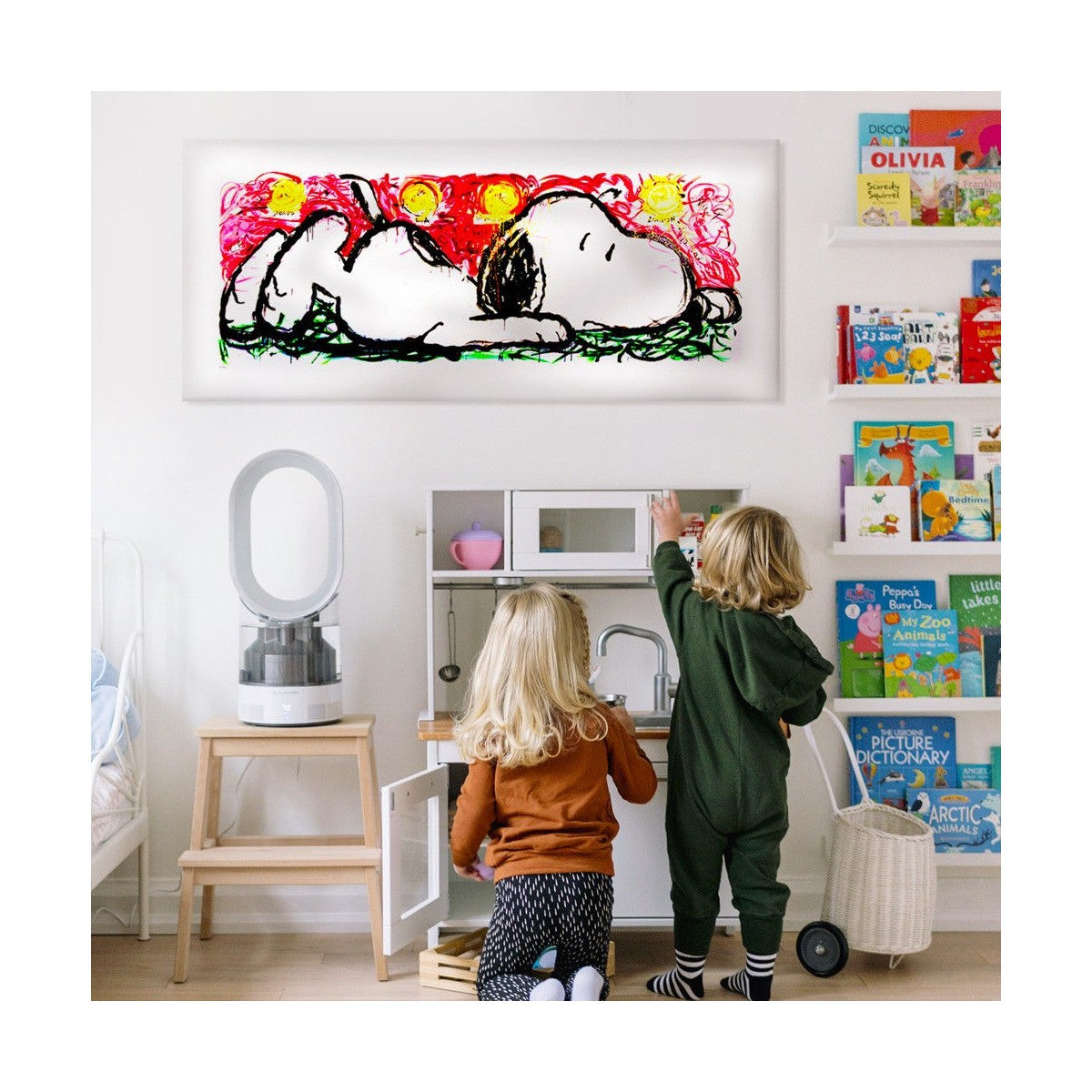 Quadro Canvas su telaio in legno SNOOPY Misura: 100x45 cm