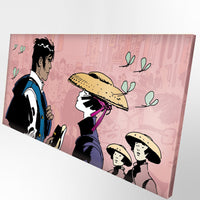 Quadro Canvas su telaio in legno Tela Corto Maltese Misura: 100x50 cm